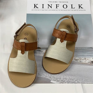 Sandales pour enfants, chaussures en cuir véritable, souple, pour garçons, nouveauté, à la mode, été, - Product Image 4