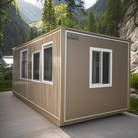 Fabricant Boda Usine Vente en gros Maison conteneur pliable de 15 pieds en acier et bois Maison conteneur latéral pliable