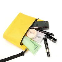 Sac à main compact et portable en PVC résistant à l'eau pour le rangement de maquillage, sacs à fermeture éclair