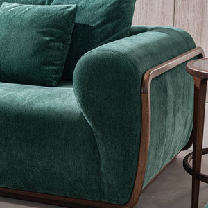 समकालीन 5-6 सीटर सेशनल सोफा आधुनिक लिविंग रूम फर्नीचर के लिए असबस्टर्ड लकड़ी के आधार के साथ ठोस लकड़ी के फ्रेम सेट - Product Image 3