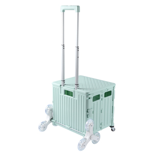 Bán Buôn Tùy Chỉnh Cầu Thang Leo Núi Bánh Xe Gói N Cuộn Đóng Mở Nhựa Gấp Hành Lý Xe Đẩy Xách Tay Gấp Xe Đẩy Giỏ Hàng - Product Image 6