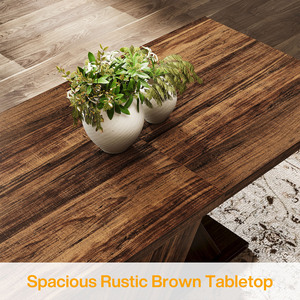 <span class=keywords><strong>Tavolo</strong></span> da Pranzo <span class=keywords><strong>Rustico</strong></span> in <span class=keywords><strong>Legno</strong></span> Tribesigns da 55 Pollici per 4 Persone, Stile Fattoria, Rettangolare, per Cucina e Spazi Ristretti - Product Image 4