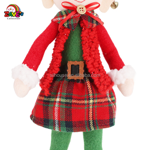 Zaves <span class=keywords><strong>13</strong></span> pouces ornement d'elfe de Noël avec des membres pliables en peluche décor à la maison ornement suspendu et accessoires d'elfe - Product Image 4