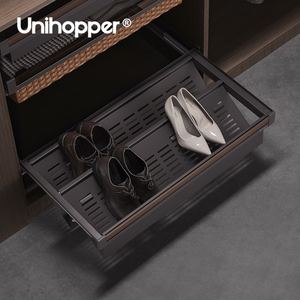 Unibopper ที่เก็บรองเท้าแบบดึงออกได้, ตู้เสื้อผ้าแบบเลื่อนได้สองทางสำหรับวางรองเท้าสามารถปรับระดับได้ - Product Image 2