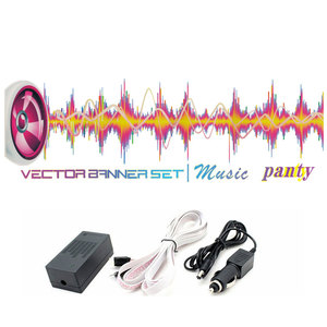 90*25 سنتيمتر el وامض سيارة ملصقا سيارة ملصقا electroluminescent مع DC12V الصوت نشط العاكس - Product Image 1