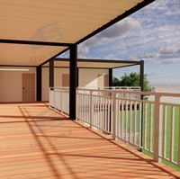 Casa Contenedor Modular Desmontable, Diseño de Casa de Campo, Uso en Supermercados y Apartamentos, Construcción Prefabricada, Excelente Aislamiento