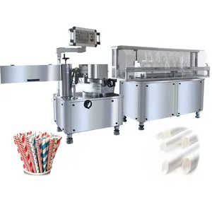 80 m/min. 8 Cutter Bubble Tea Papier Trink stroh herstellungs maschine Auto Paper Splicer Video Technischer Support