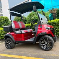 Voiturette de golf électrique 2 places Borcart Factory OEM personnalisée, excellente capacité de montée, 4 roues, pour parcours de golf, complexe hôtelier, parc