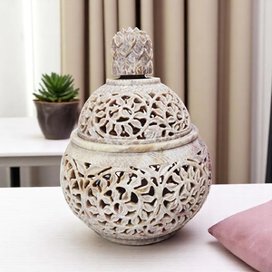 หินอ่อนสีเขียวขัดเงาสวยงาม8 "งานฝีมือทำจากหินที่มีลวดลายเป็นเส้น - Product Image 4