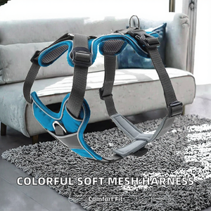 Harnais pour chien rembourré anti-traction avec sangles en nylon réfléchissantes et clip frontal réglable pour chiens de petite, moyenne et grande taille – Vente en gros - Product Image 2