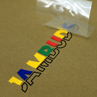 Autocollants de transfert DTF thermocollants effet doux au toucher, patchs logo 3D en relief en caoutchouc, étiquettes de transfert thermique en plastisol silicone pour vêtements