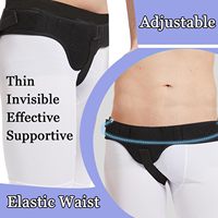 Ceinture de soutien ajustable pour hernie inguinale unilatérale adulte avec coussinets de compression amovibles pour hommes