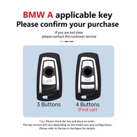 Coque de clé de remplacement pour télécommande de voiture, 3/4 boutons, TPU, pour BMW F 3 5 7 Series E90 E92 E93 X5 F10 F20 F30 F40
