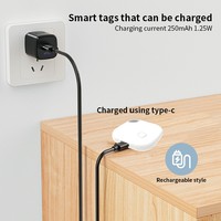 Etiqueta Inteligente Android RSH, Localizador GPS Inteligente con Función de Buscar de Google, Recargable Tipo C, Buscador de Llaves para Equipaje, Mascotas, Carteras, Bolsos, Perros
