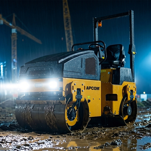 Compacteur routier à double tambour, à commande hydraulique, autopropulsé, 1T, 3T, 5T, 6hp, 9hp, 20hp, diesel, essence, pour la construction et le compactage des routes - Product Image 1