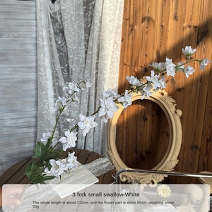 Piccola rondine a 3 forcelle fiori artificiali Delphinium a fila alta matrimonio floreale per soggiorno di casa san valentino - Product Image 6