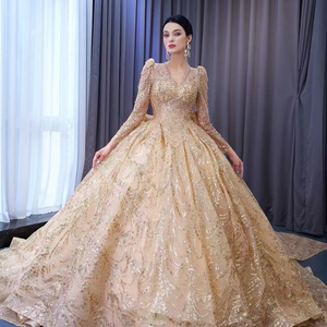 Robes de soirée longues et élégantes en organza, robe de bal à col en V, robes de fête de remise de diplôme, appliques de perles RSM222231 - Product Image 1