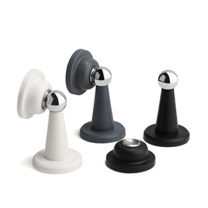 Butée de porte en silicone à fixation murale, design minimaliste, installation facile pour portes et salles de bain - Product Image 1