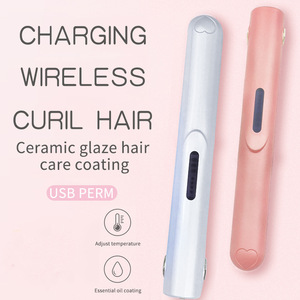 Piastra per <span class=keywords><strong>Capelli</strong></span> Senza Fili 2600mAh in Ceramica, 3 Temperature 160°C 200°C, Ferro Arricciacapelli, Riscaldamento Rapido 20s, Portatile, Anti-scottatura, CE - Product Image 2