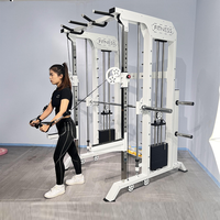 Proveedor de fábrica KESUN equipo de gimnasio en casa con pila de peso 70kg * 2 Squat Rack Cable de alimentación Crossover Gym Smith Machine