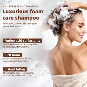 Shampoo pour cheveux à l'huile de théier biologique et au ginseng en stock, soin capillaire naturel sain, contrôle du sébum, mousse volumisante, shampooing à la kératine - Product Image 4