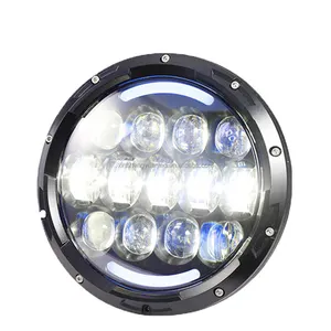 7英寸80w带转向信号的发光二极管前照灯，适用于越野摩托车7英寸发光二极管，适用于汽车Har-ley Ya-maha Hon-da