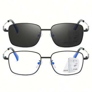 Gafas de Lectura Progresivas Multifocales Fotocromáticas de Titanio con Memoria para Hombre, Moda 2025, Venta al Por Mayor - Product Image 1
