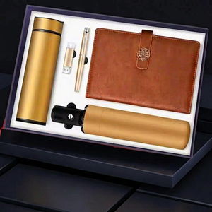 ชุดของขวัญแฟลชไดรฟ์ USB แบบพกพาไนลอน 16G แบบสองหัว พร้อมสมุดโน้ตและกระติกน้ำ  หลากสี ของขวัญปีใหม่ ของขวัญส่งเสริมการขายสำหรับองค์กร - Product Image 1