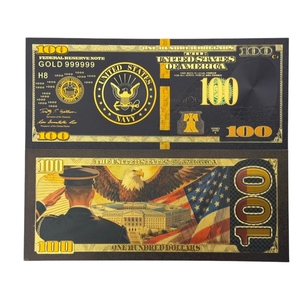 Nouvelle Banque de billets de banque LOGO 2026 America, 4 modèles, plaquée or noir 24 carats, pour cadeaux - Product Image 3