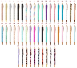 Pena Cantik Lucu Glitter Berkilau Pena Bolpoin Barel Logam Pena Menulis Jurnal untuk Wanita Anak Perempuan - Product Image 4