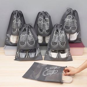 Pochette de rangement personnalisée écologique en tissu non tissé avec cordon de serrage pour perruques, bijoux et chaussures, avec fenêtre transparente - Product Image 2