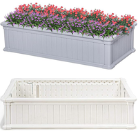 Jardinière en plastique blanche de 1,20 m x 0,60 m pour légumes et fleurs, très vendue