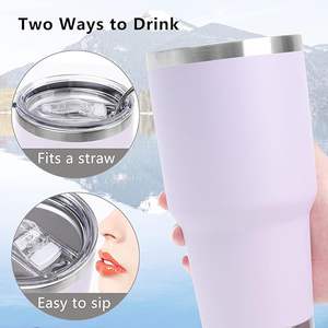 Lot de 20 gobelets classiques de 30oz en acier inoxydable à double paroi isolés sous vide, tasse à café durable, tasse de voyage en vrac - Product Image 4