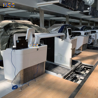 Comptoir de Check-in en Corian Personnalisé et Élégant pour Service Express Aéroportuaire, Fabrication Chinoise BSS, Comptoir de Check-in en Surface Solide Durable