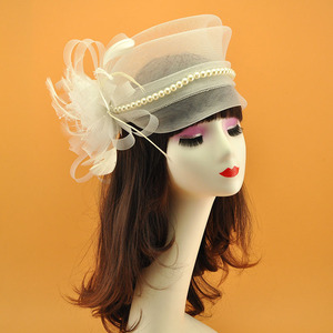 Fascinator <span class=keywords><strong>Chapeau</strong></span> de <span class=keywords><strong>Mariage</strong></span> en Organza Floral pour <span class=keywords><strong>Femme</strong></span>, Bandeau Épingle à Cheveux Élégant pour Cérémonie ou Réception - Product Image 2
