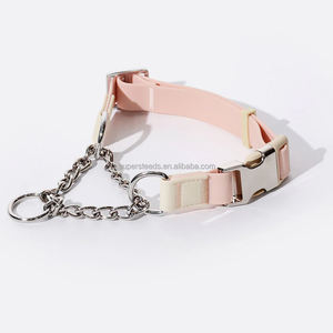 Venta caliente de lujo de cristal Rosa correa de perro y collar conjunto largo Aqua impermeable PVC y caucho de silicona recubierto Breakaway Característica - Product Image 3