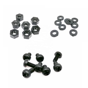 Kit de Separadores Hexagonales Aislados de Plástico Nylon Negro Métrico M2 M2.5 M3 M4, Tornillos de Máquina, Clase <span class=keywords><strong>4</strong></span>, Surtido - Product Image 2