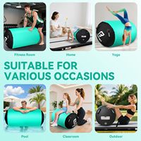 Nouvelles roues de yoga personnalisées en PVC colorées, équipement d'entraînement, rouleau gonflable de gymnastique Air Barrel Air Track avec pompe à air électrique