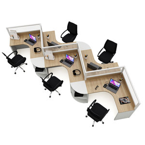 Yeni tasarım Modern ofis masası masası çekmece/sandalye W şeklinde ofis masası - Product Image 6