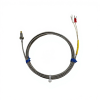 Sensor Suhu Digital Termokopel Tipe J Hongduan HD-02-002 0~350 dengan Kabel Berlapis Fiberglass/PTFE yang Dapat Disesuaikan OEM