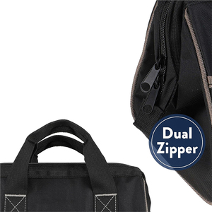 Công cụ Túi 12 inch Heavy Duty công cụ túi với 3 túi lớn có thể điều chỉnh dây đeo vai và 600D vật liệu gia cố - Product Image 3