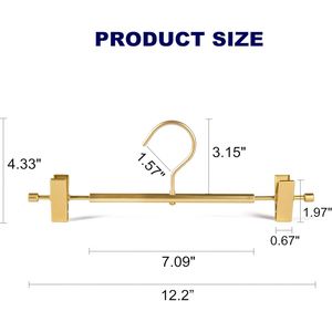 Wholesale Metal Pants <b>Racks</b> Hanger Set Golden Metal Hanger - Product Image 2