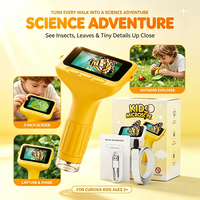 Microscope numérique éducatif pour enfants, loupe 1000X, LED intégrée, rechargeable, alimenté par USB, cadeau pour étudiants STEM