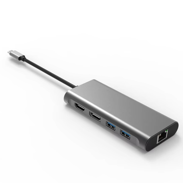 8 in 1 Multiport Adapter USB-C Hub Type C to USB 3.0 HDMI Ethernet USB C Hub