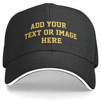 Casquette de baseball vintage sportive personnalisée à pois – Ajoutez des photos/logo/texte – Design personnalisé – 100 % polyester – 6 panneaux – Unisexe – Réglable
