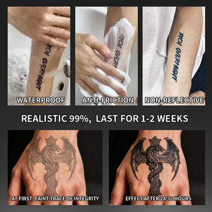 <span class=keywords><strong>Tatuaje</strong></span> temporal de dragón cruzado y dominante, <span class=keywords><strong>tatuaje</strong></span> semipermanente, resistente al agua, dura 2 semanas, <span class=keywords><strong>tatuaje</strong></span> de hierbas realista <span class=keywords><strong>para</strong></span> el cuerpo del brazo - Product Image 5