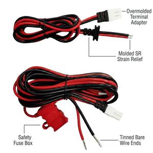 Conjunto de Cableado OEM Personalizado JST VLP02 de 2 Pines con Portafusibles, Cable de Alimentación Moldeado por Inyección HINICABLE HYH-PCC-001 - Product Image 1