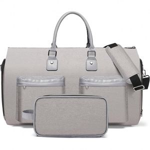 Free sample Vintage <b>Folding</b> Travel Unisex Duffle <b>Bag</b> for Carry Garments Factory Custom Business Travel Suit - Product Image 3