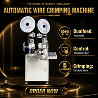 Machine à sertir automatique à double tête JCW-CST02B pour terminaux de câbles, dénudeur et sertisseur de câbles pour équipement de fabrication de câbles
