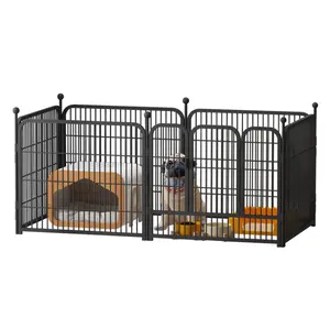 Foldable iron dog kennel dog cage large big cage pet playpen iron metal playpen